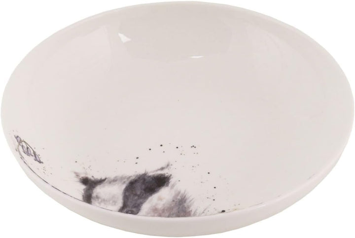 440s Wrendale Designs Porzellan Pasta- &amp; Suppenteller Dachs ca. 22cm D Royal Worcester tiefer Suppen