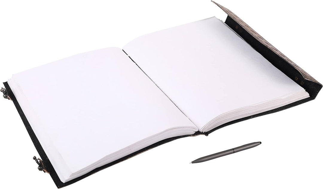 OVERDOSE Hand Embossed Stone Vintage Leather Journal - Handmade Antique Stone Journal For Students &