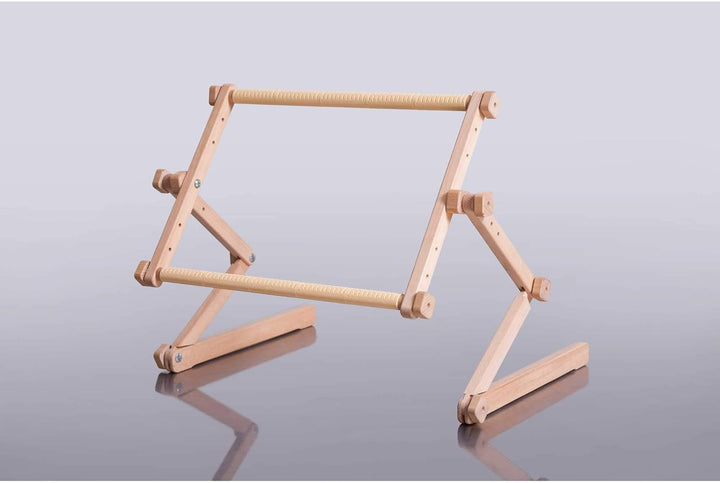 Stickständer für Tisch und Couch "Rhein" mit Stickrahmen 30x56 cm, Holz, verstellbar, 30x56 cm
