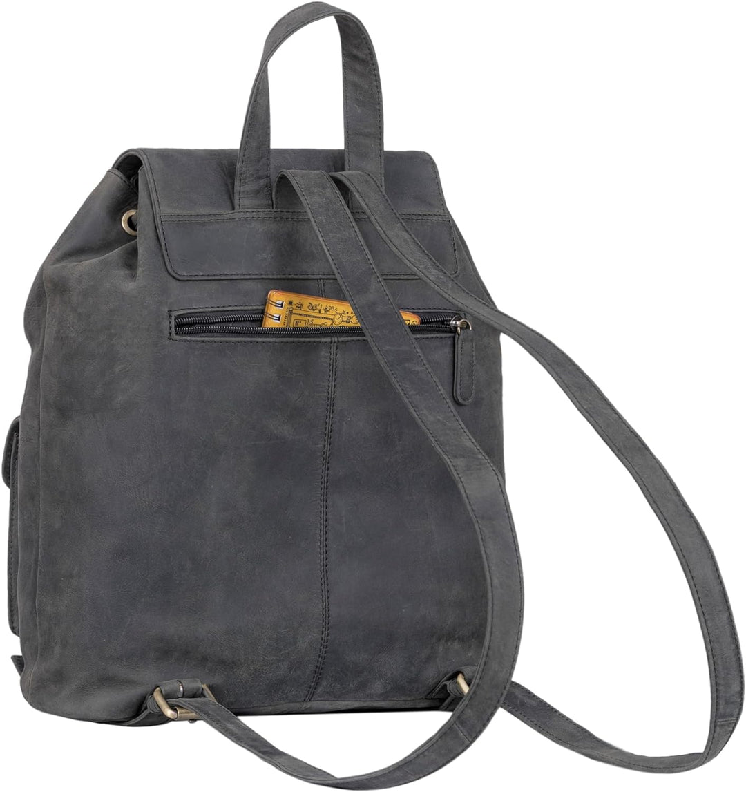 STILORD 'Ezra' Tagesrucksack Leder Daypack Gross Vintage Backpack ideal als Laptoprucksack 13,3 Zoll
