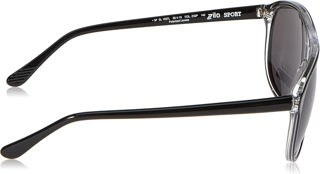 Lozza Unisex Sunglasses 61 Black Crystal/Grey, 61 Black Crystal/Grey
