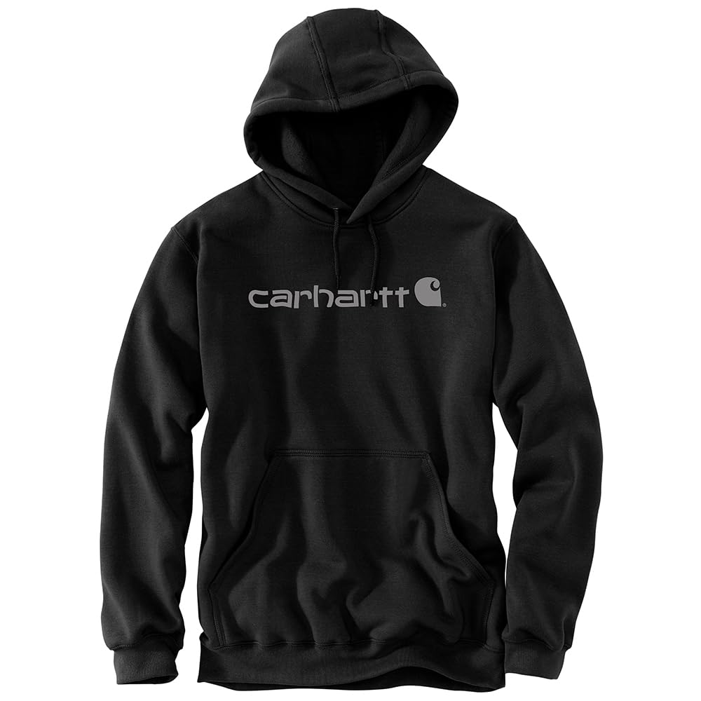 Carhartt Herren Lockere Passform, Mittelschweres Logo-Grafik-Sweatshirt Sweatshirt XS Black/Gray, XS