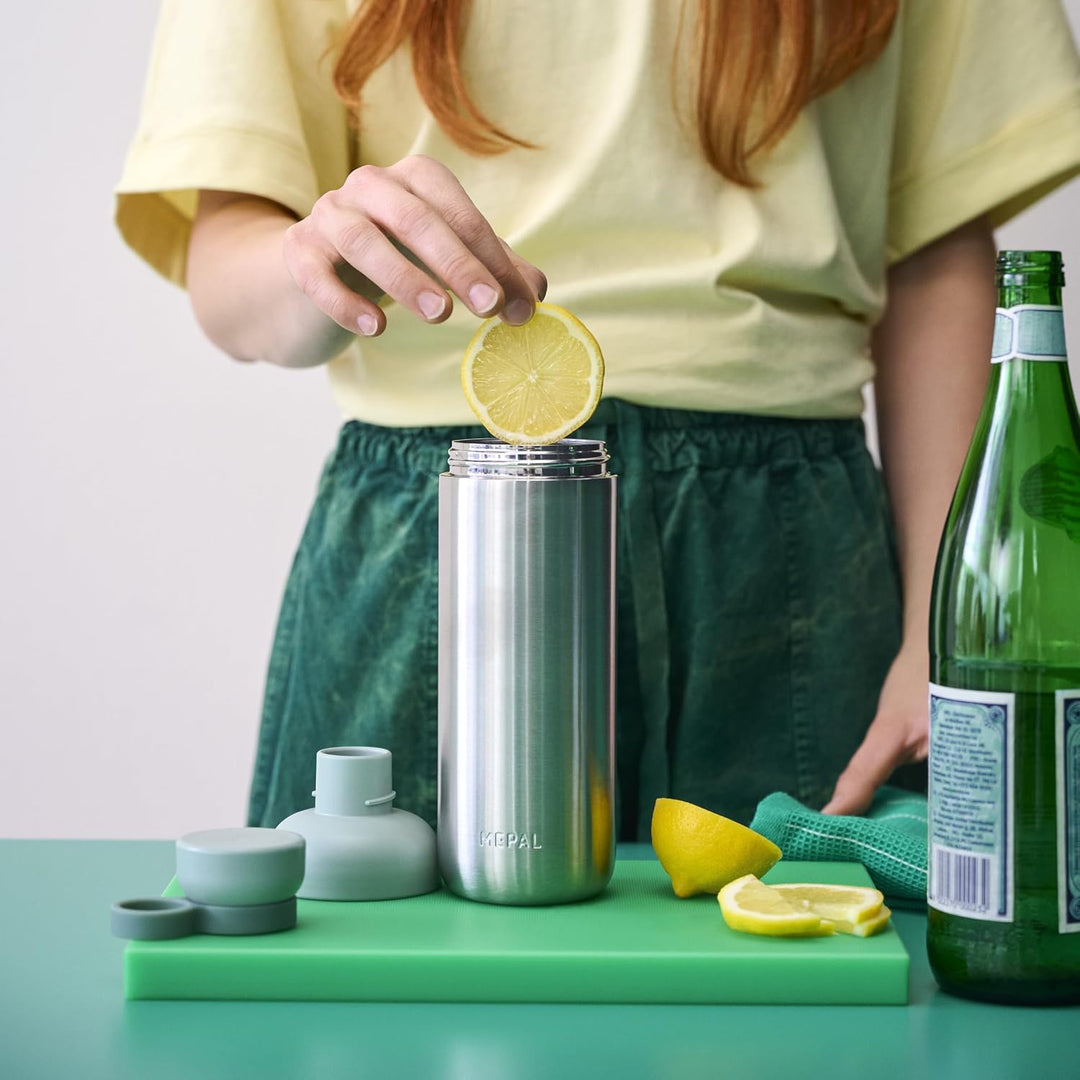 Mepal - Trinkflasche Edelstahl Vita - Grosse Wasserflasche - 2 Öffnungen für zusätzlichen Trinkkomfo