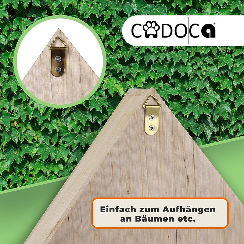 CADOCA® 2X Insektenhotel 48x31x10cm Holz Spitzdach Garten Bienenhotel Insektenhaus Nistkasten wetter