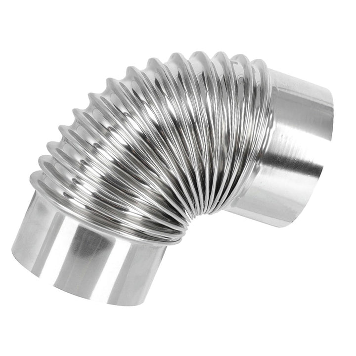 Yardwe Rauchrohr 120mm Edelstahl Bogen 90 Grad mit robustem Winkelverbinder für Aussenbereich bei Ka