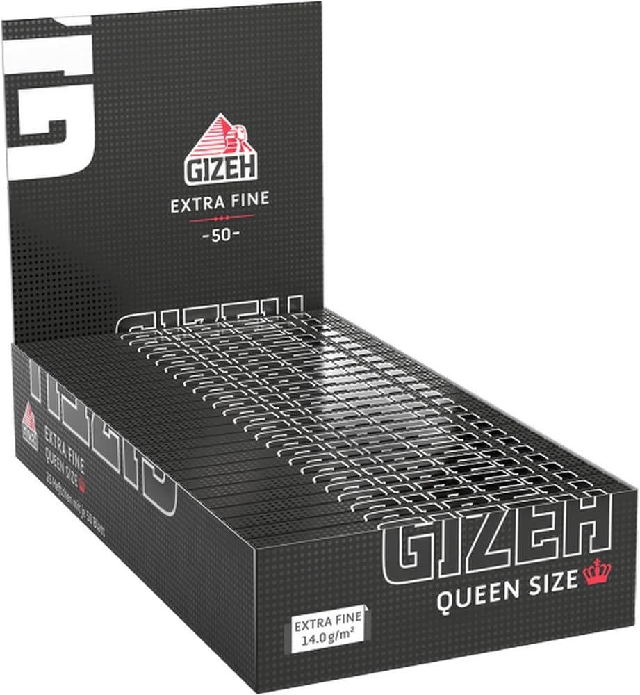 Gizeh Black Queen Size 1 1/4 Format Extra Fine 5 Boxen (125x Booklets)