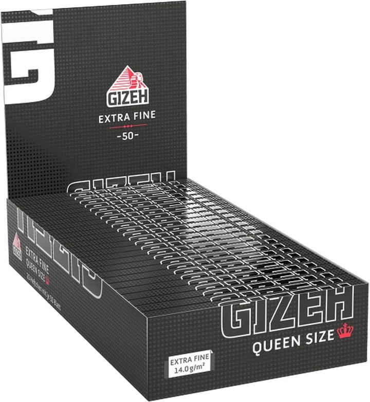 Gizeh Black Queen Size 1 1/4 Format Extra Fine 5 Boxen (125x Booklets)