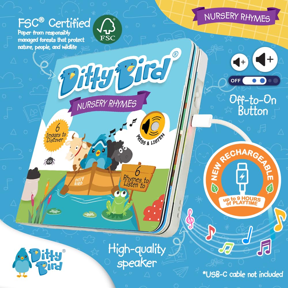 DITTY BIRD NURSERY RHYMES: Comptines en anglais - itsy bitsy spider (DITTY BIRD MUSICAL BOOKS)