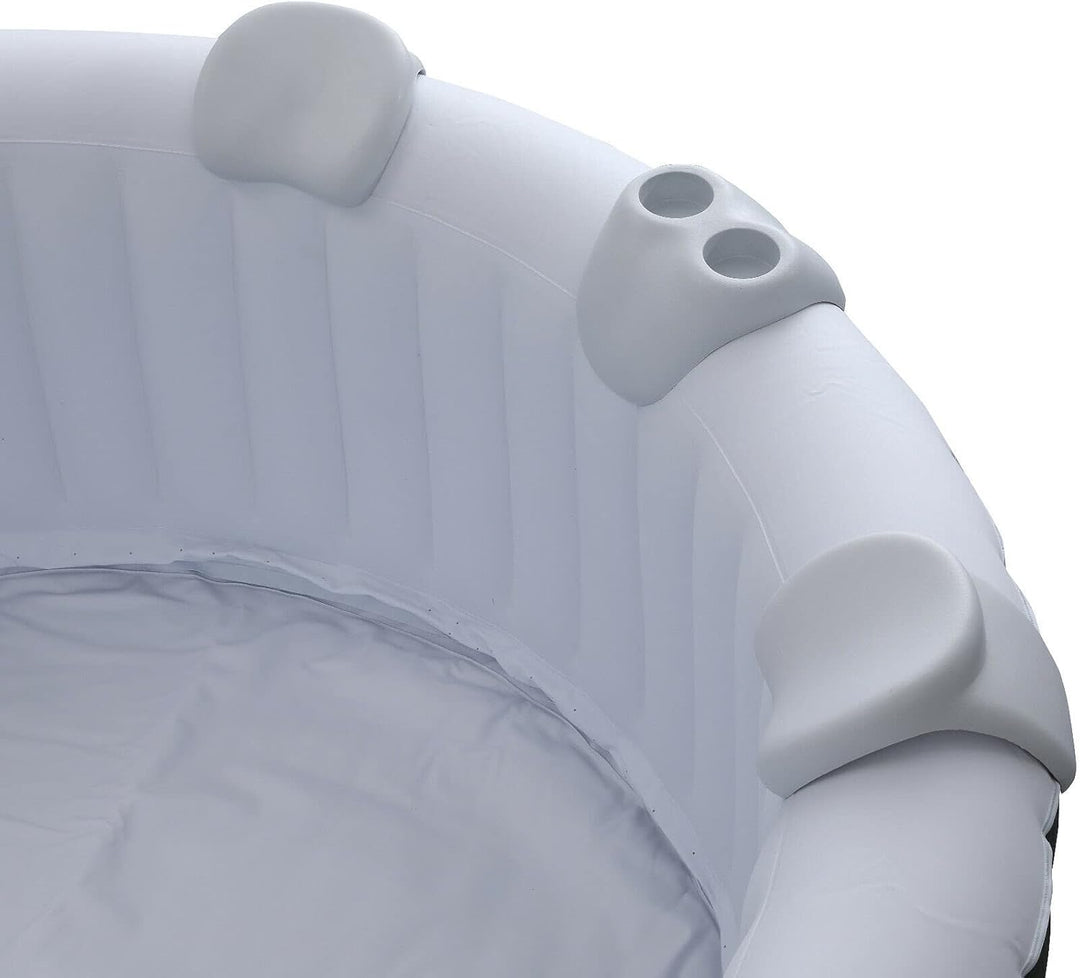 Arebos Komfort-Set 2 Nackenkissen + Getränkehalter für Whirlpool | weiss | 100% wasserdicht | ergono