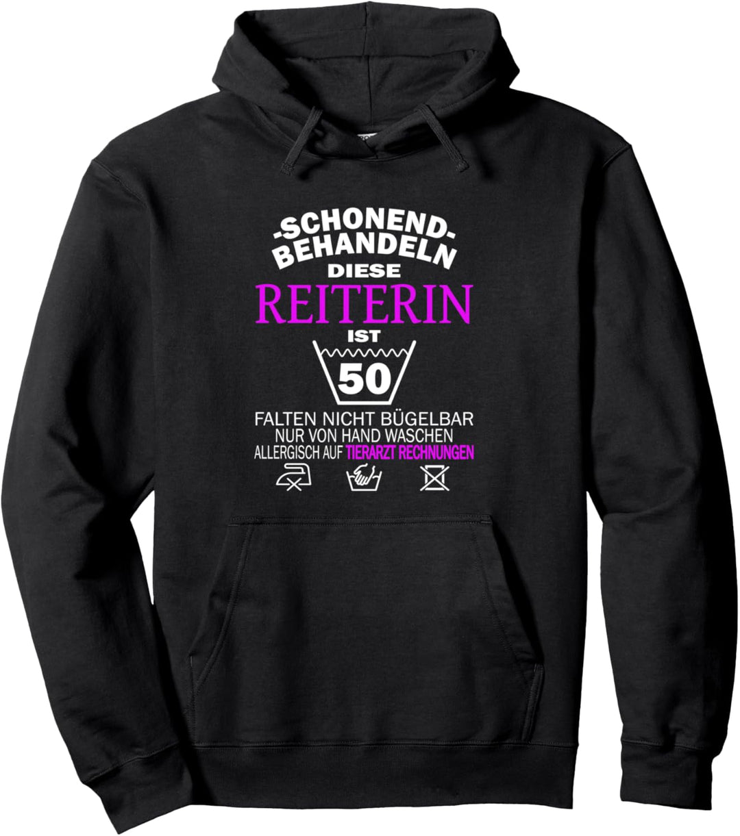 Reiterin 50. Geburtstag schonend behandeln Reiterinnen Pullover Hoodie