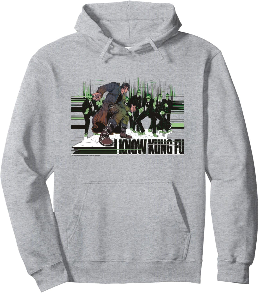 WB 100: The Matrix Neo And Agent Smith I Know Kung Fu Pullover Hoodie
