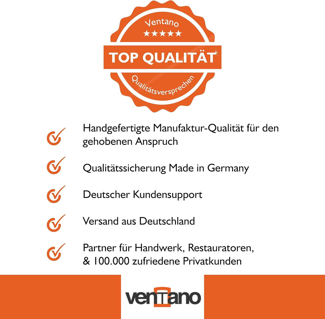 Ventano antiker Türbeschlag Türdrückergarnitur Türklinken und Rosetten für Zimmertüren (Buntbart) Mo