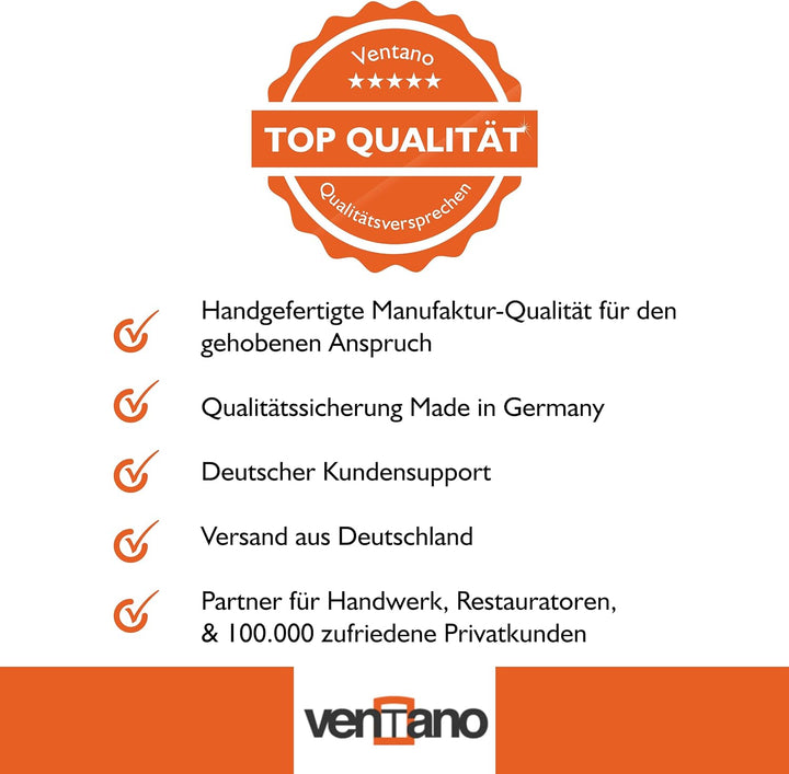 Ventano antiker Türbeschlag Türdrückergarnitur Türklinken und Rosetten für Zimmertüren (Buntbart) Mo