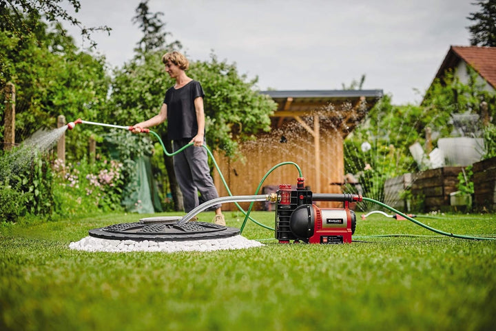 Einhell Gartenpumpe GE-GP 1246 N FS (1.200 Watt, 4.6 l/h, 5 bar Förderdruck, Wasserfüll-/Schmutz-/Sa