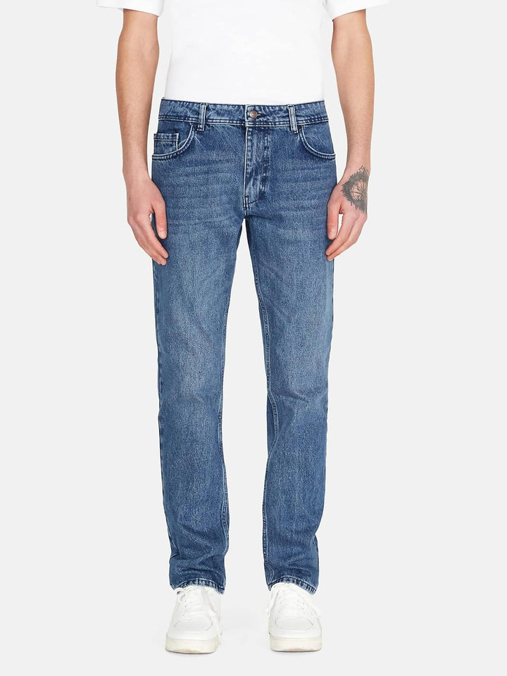 Sisley Men's Trousers 4T8KSE015 Jeans, Blue Denim 902, 34