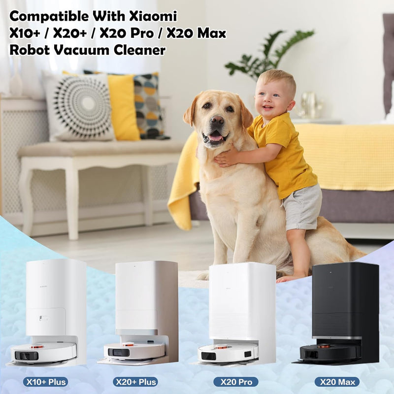 8 Stück Wischtücher für Dreame L10s/L10/L20/X40/L40/X50/L50 Pro Ultra, für Xiaomi X20 Pro/Max, für E