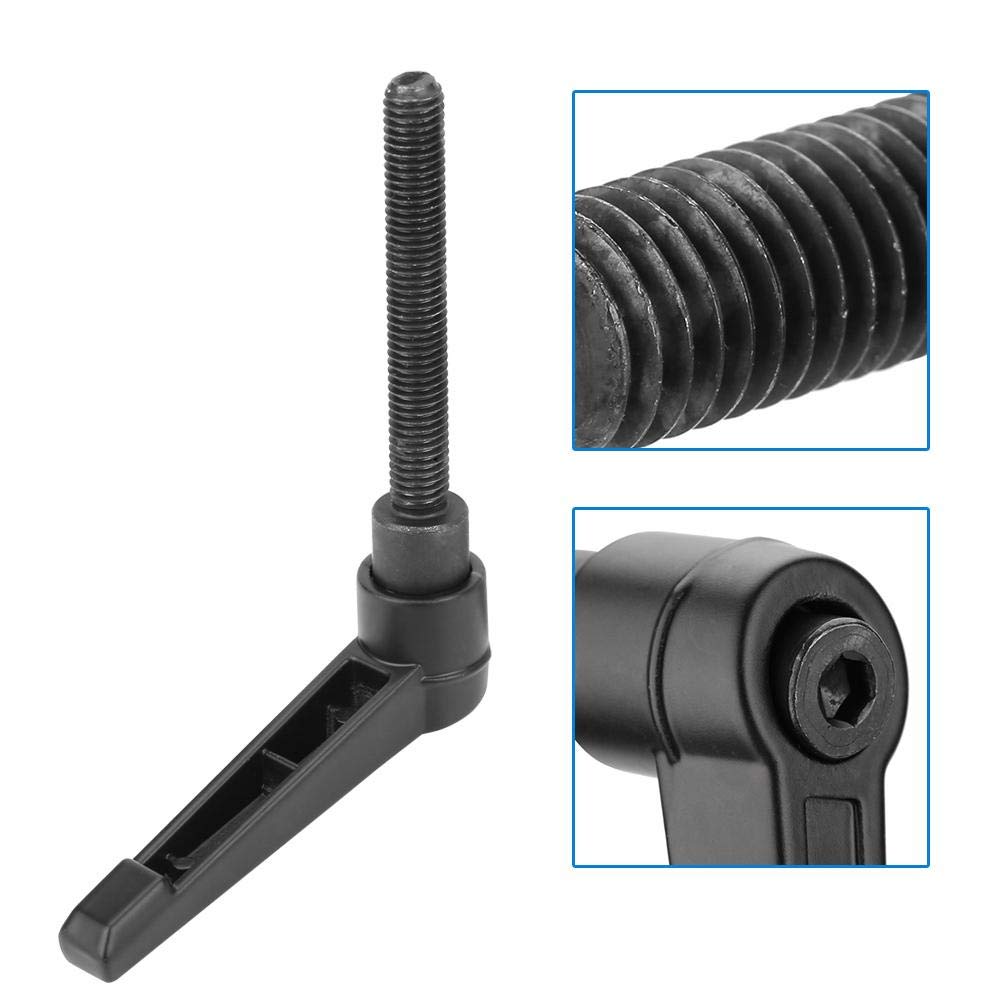 Hilitand 4 Stück Klemmhebel Griff Griff Griff Einstellbar Edelstahl M8 Schwarz (32mm), 32MM