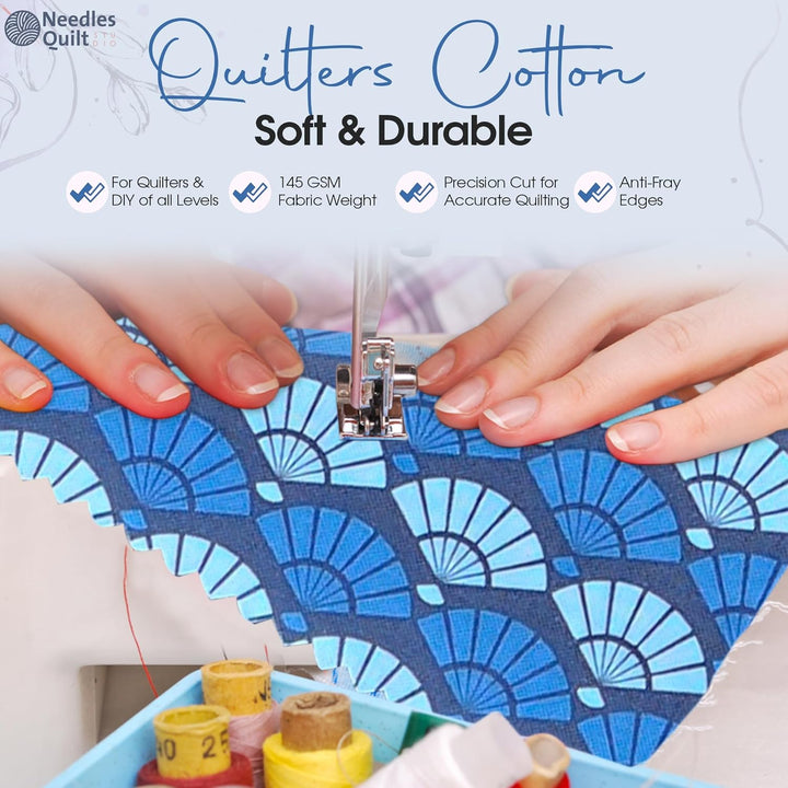 Needles Quilt Studio – 6,3 cm vorgeschnittene 40 Stoffstreifenbündel (Strandhaus) | Baumwollstreifen
