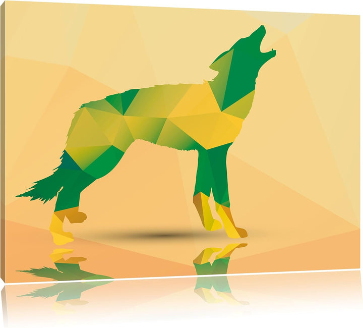 Pixxprint prächtiger Vector Wolf als Leinwandbild/Grösse: 100x70 cm/Wandbild/Kunstdruck/fertig bespa