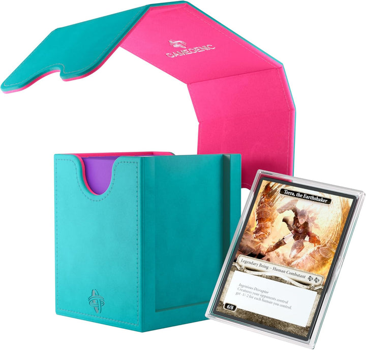 Gamegenic, Squire PLUS 100+ XL - EXCLUSIVE LINE Teal/Pink, bis zu 100 doppelt gesleevte Karten, Farb