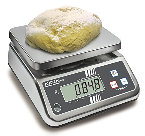 KERN Edelstahl IP-Geschützte Tischwaage, Robuste, IP65 Schutzklasse, 15kg Wägebereich, Ablesbarkeit