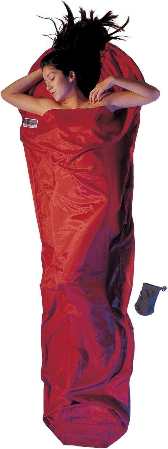 Cocoon Seiden-Baumwollschlafsack Travel Sheet - Silk/Cotton - Natur Monk's Red 95"x35/22", Monk's Re