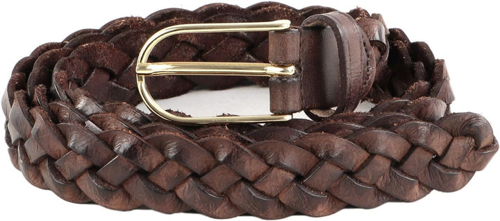 Vanzetti Braided Women's Belt W80 Darkbrown