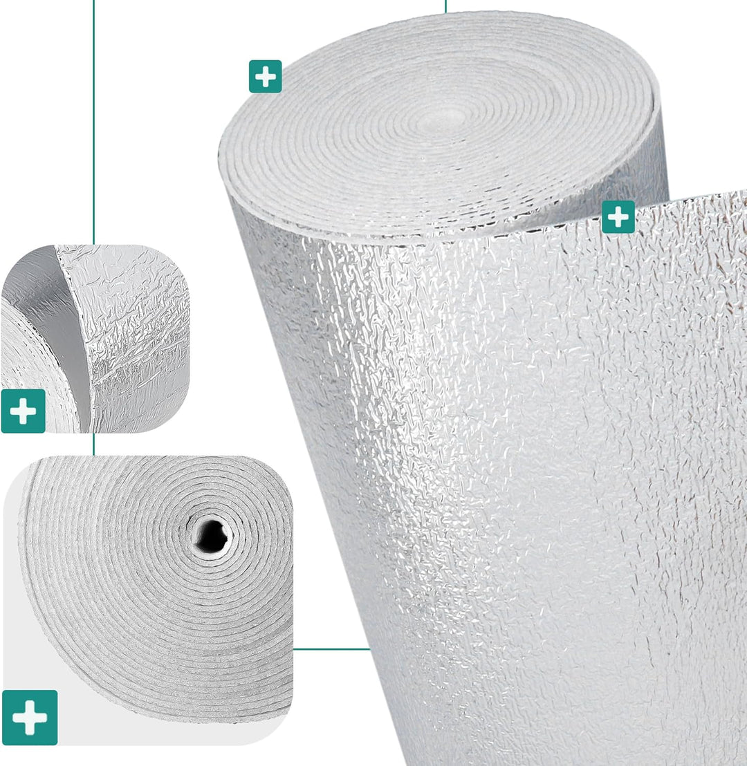 Millto™ Heizkörper Reflexionsfolie 10m x 0,5m x 3mm | Wandisolierung Reflexionsplatte Reflektionsfol