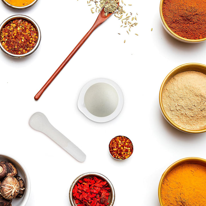 UPKOCH Mörser mit Stössel Mörser Marmor Pfeffer Mörser Klein Porzellanzerkleinerer Pfefferschale Han