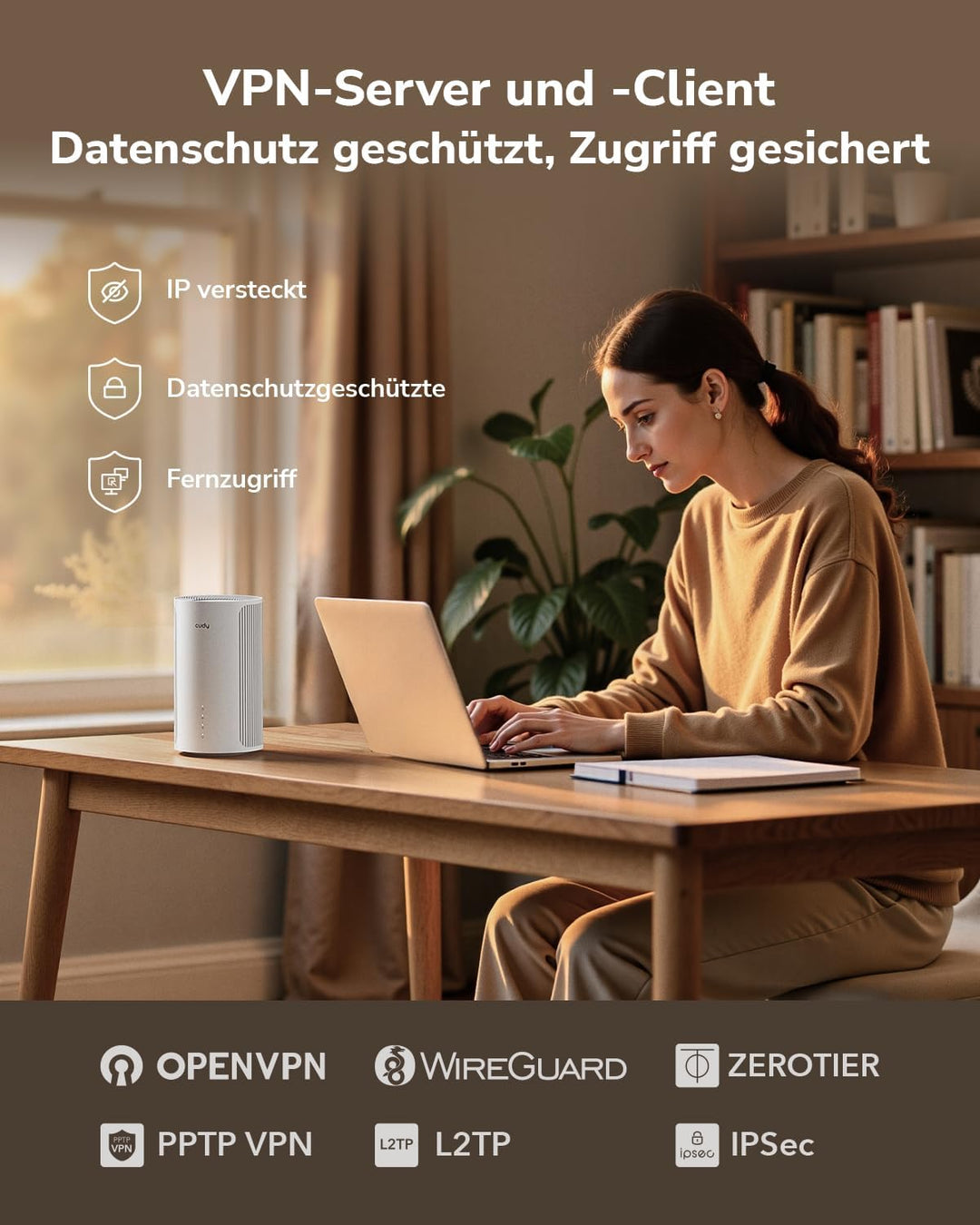 Cudy Tri-Band WiFi 7 BE11000 Whole Home Mesh System, 6-Stream 10 Gbit/s, 4 × 2,5G Ports, MU-MIMO, Mu