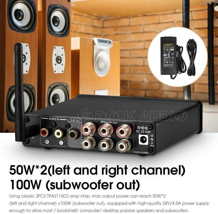 Douk Audio M3 Bluetooth 5.0 Verstärker Stereo Audio Receiver 2.1 Channel Mini Hi-Fi Amplifier Class
