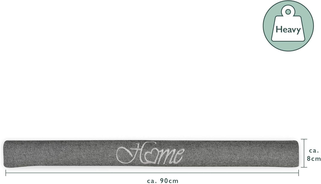 Beautissu 2er Set Zugluftstopper 90 cm lang Tuuli HO - Windstopper als Türvorleger, Haustür Rolle un