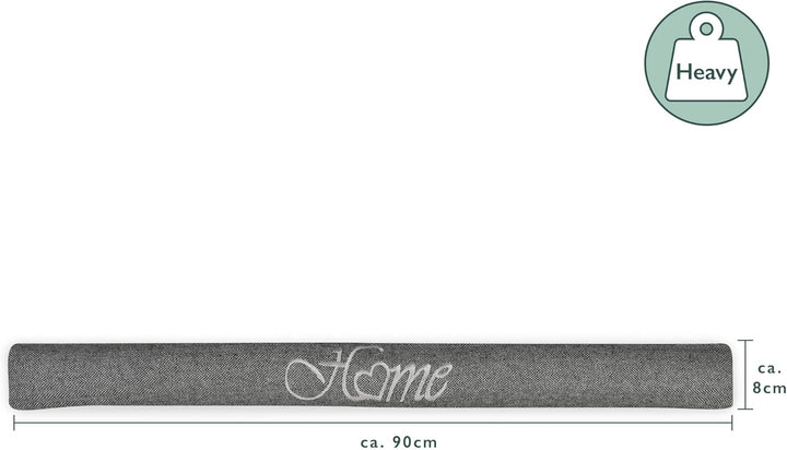 Beautissu 2er Set Zugluftstopper 90 cm lang Tuuli HO - Windstopper als Türvorleger, Haustür Rolle un