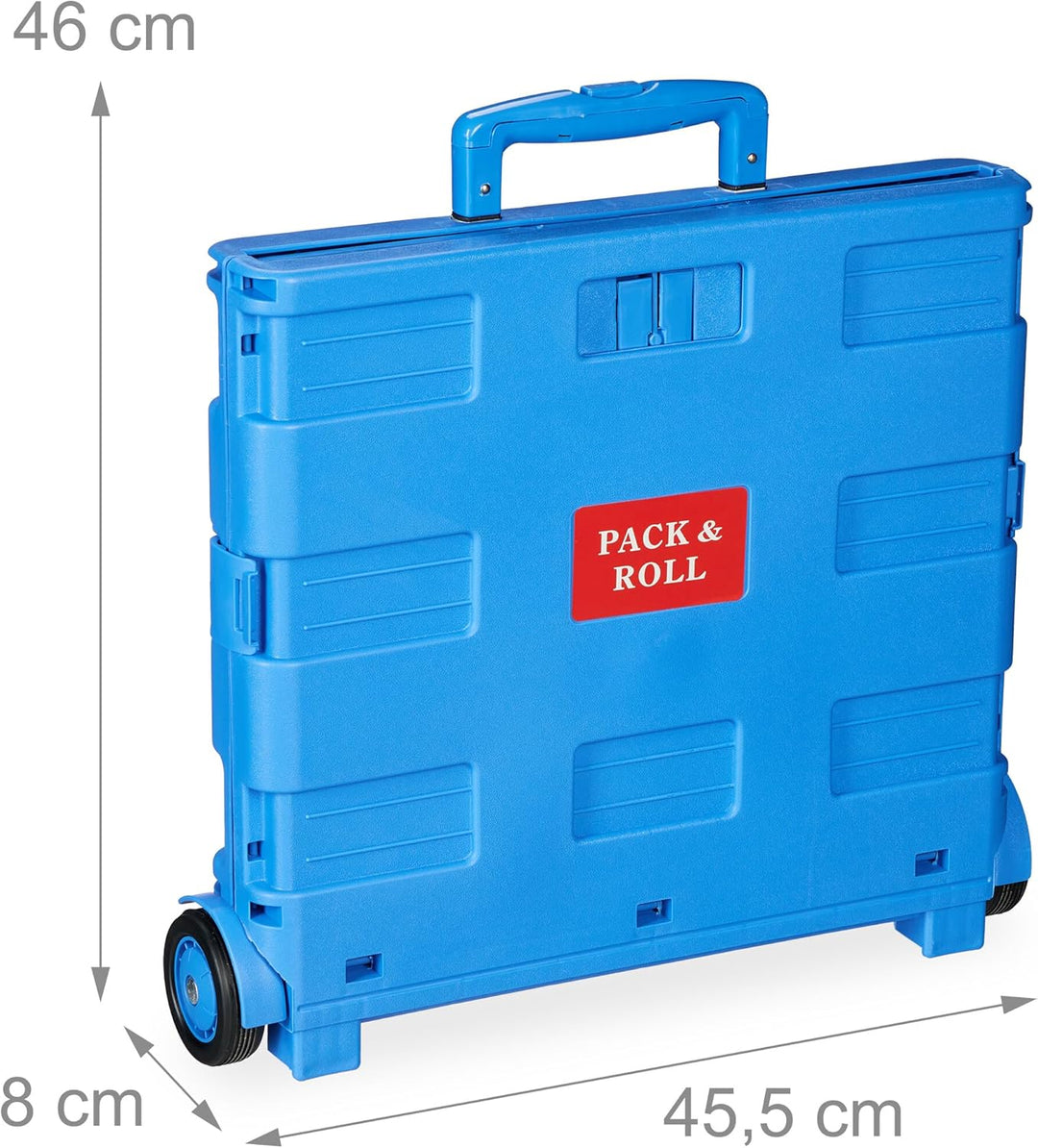 Relaxdays Einkaufstrolley, Klapptrolley mit Rollen & Teleskopgriff, bis 35 kg, Faltbare Einkaufshilf