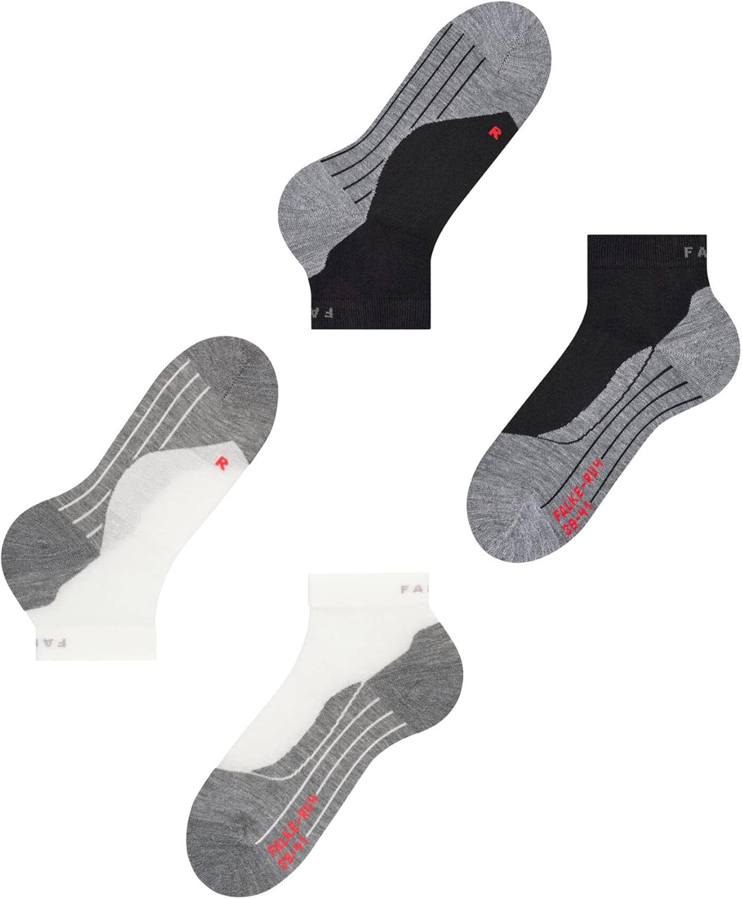 FALKE Damen RU4 Short 2-Pack Laufsocken mittelstarke Polsterung antiblasen kurz vegan Sport Jogging
