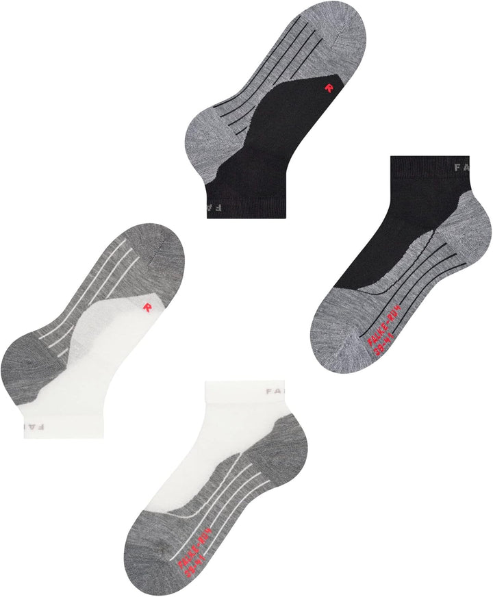 FALKE Damen RU4 Short 2-Pack Laufsocken mittelstarke Polsterung antiblasen kurz vegan Sport Jogging