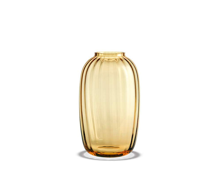 Holmegaard Vase H25.5 cm Primula Optisches Muster aus mundgeblasenem Glas, gelb 25,5 cm Gelb, 25,5 c