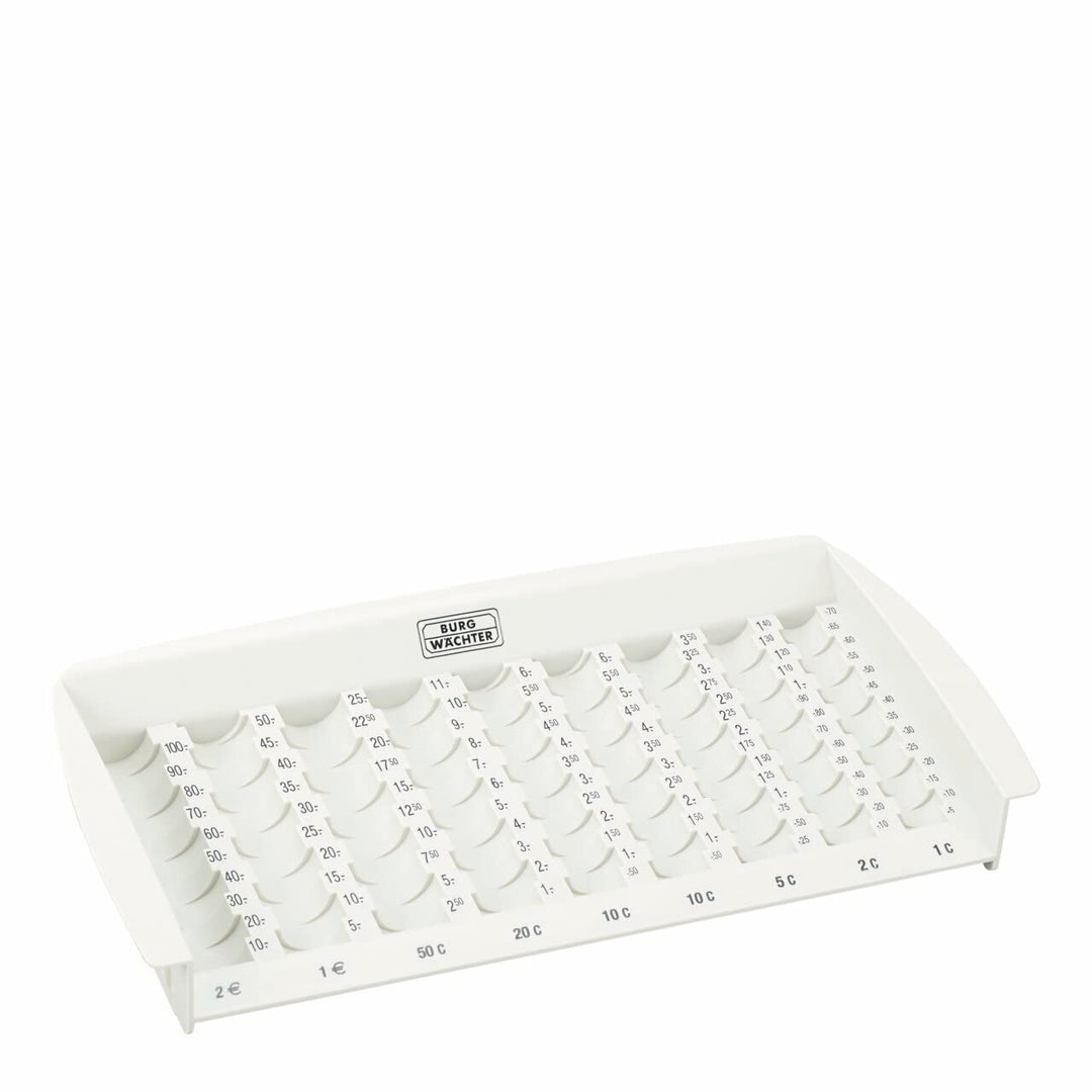 Burg-Wächter Euro-Zählbrett für Münzen, Schubladeneinsatz, ZE 301 EURO, Grau Für Münzen ZE 301 EURO,