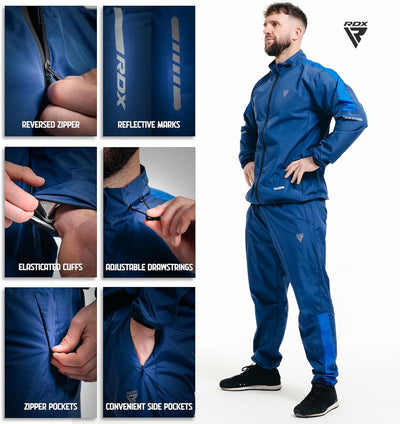 RDX Schwitzanzug Zum Abnehmen, Saunaanzug REACH OEKO TEX 100 ZERTIFIZIERT, Sauna Suit Fitnessanzug S