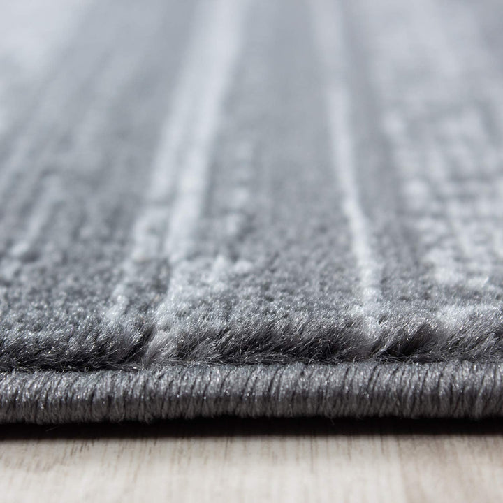 Carpetsale24 Teppich Wohnzimmer Unicolor - Einfarbig Grau Meliert 240 x 340 cm - Kurzflor Teppich Sc