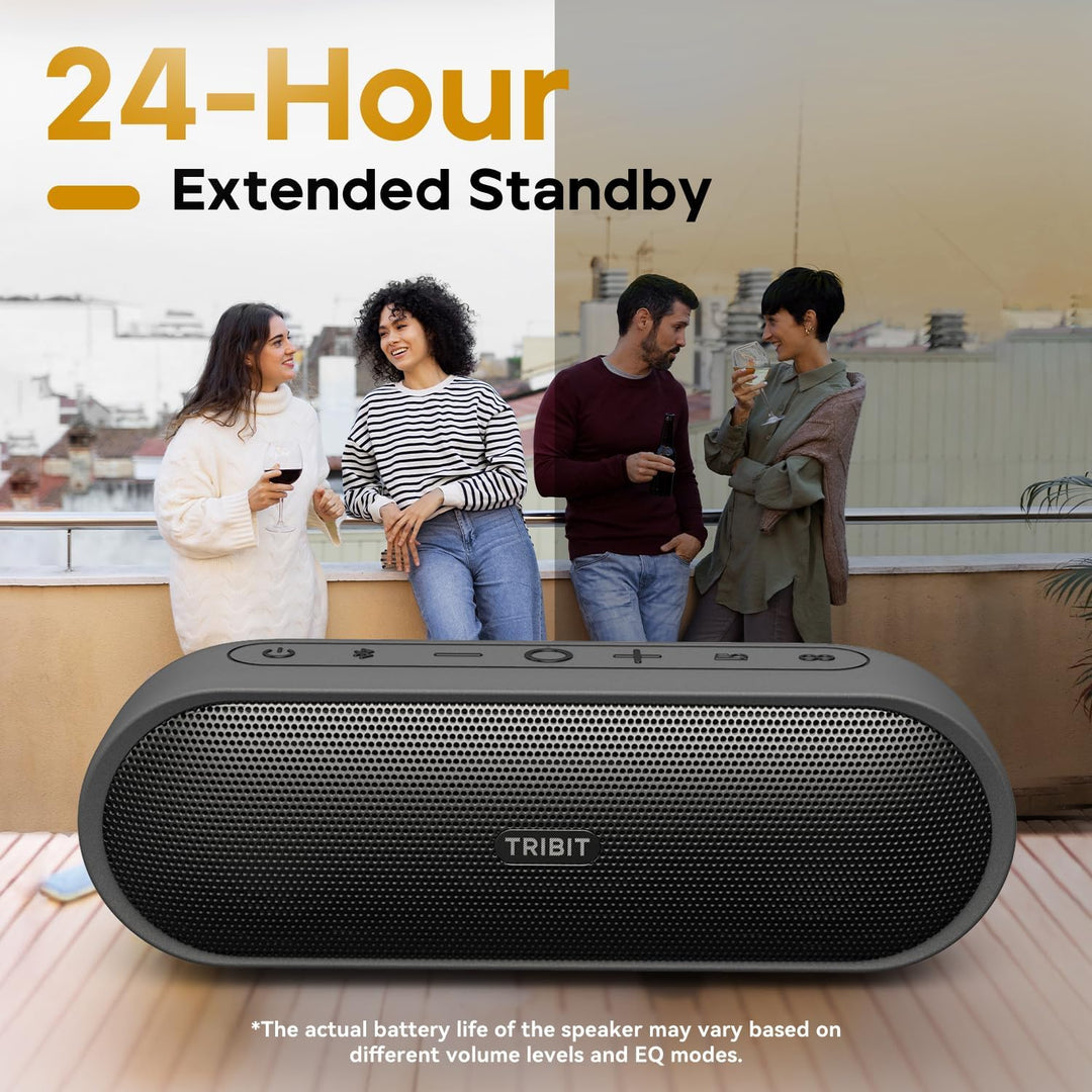 Tribit tragbarer Bluetooth-Lautsprecher XSound Plus 2, drahtloser Lautsprecher 30W mit XBass, IPX7,