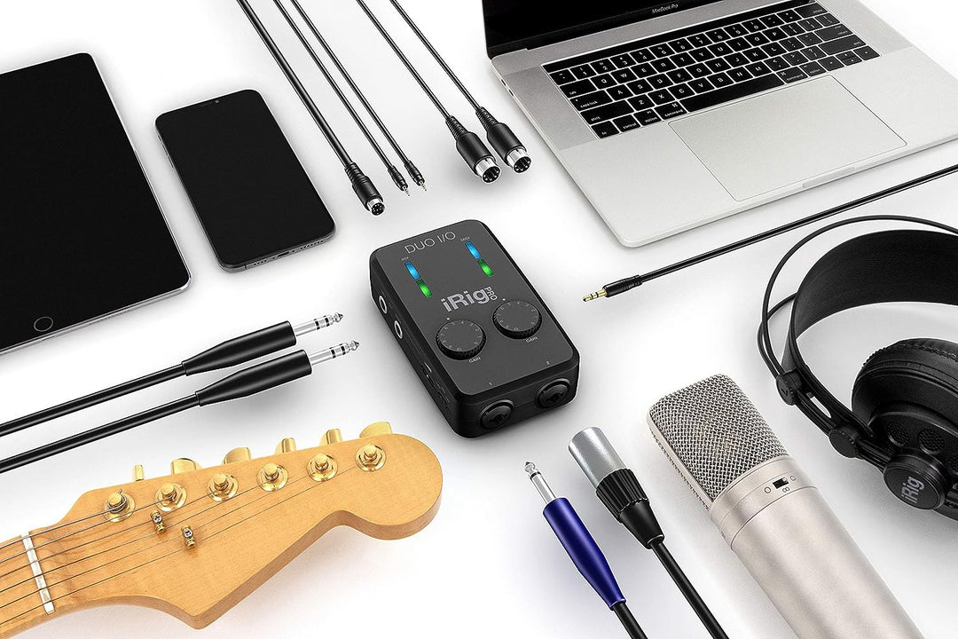 IK MUltimedia iRig Pro Duo I/O - Universelles Zweikanal-Audio-/MIDI-Interface für iPhone, iPad, Andr