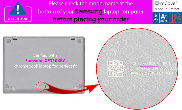 mCover Hartschalen-Schutzhülle Kompatibel mit Samsung Chromebook 4 XE310XBA Serie 2020 29,5 cm (11,6
