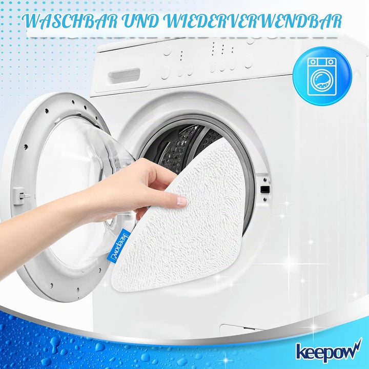 KEEPOW 8 Stück Bodenwischer Ersatzbezug Kompatibel mit Vileda Dampfreiniger &amp; für Vileda Steam PLUS