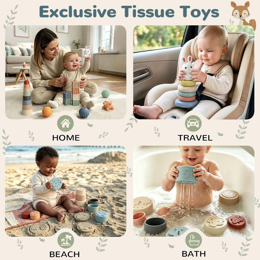 Anook Montessori Spielzeug Baby ab 6 Monate, Baby Spielzeug 6 8 9 10 Monate | Babyspielzeug ab 6 Mon