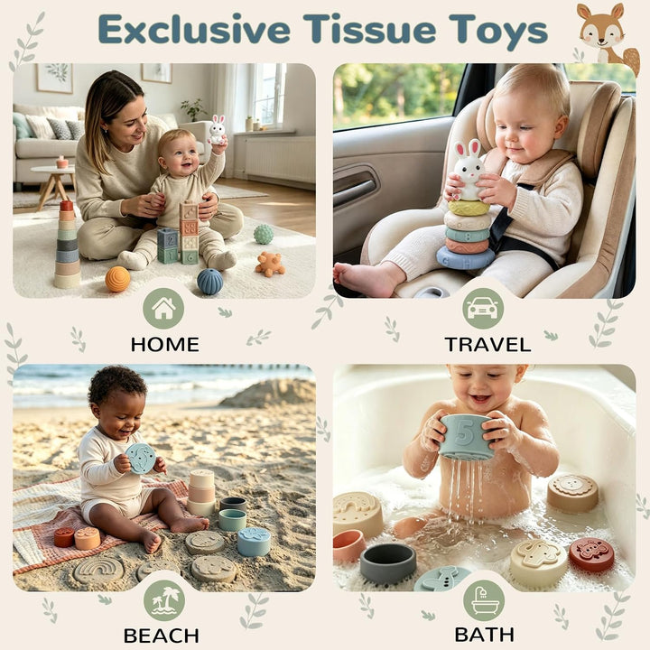 Anook Montessori Spielzeug Baby ab 6 Monate, Baby Spielzeug 6 8 9 10 Monate | Babyspielzeug ab 6 Mon