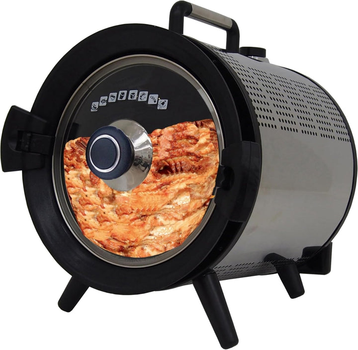 Syntrox 5 l Kleiner Mini Backofen Rotierend Satale | Miniofen | Selbstdrehend, Edelstahl, 690 Watt,