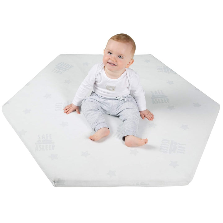 roba Laufgittermatratze 6 eckig - safe asleep - Baby Matratze für Laufgitter / Laufstall - Laufgitte