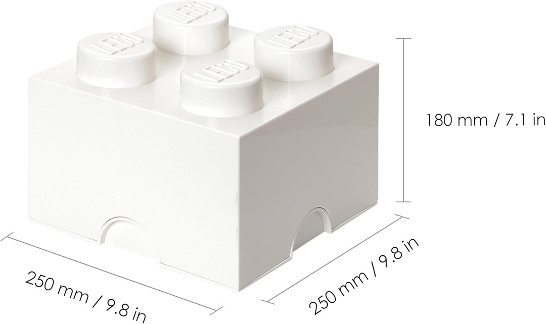 Lego Storage Brick 4 Medium Weiss Weiss 25 x 25 x 18 cm, Weiss 25 x 25 x 18 cm