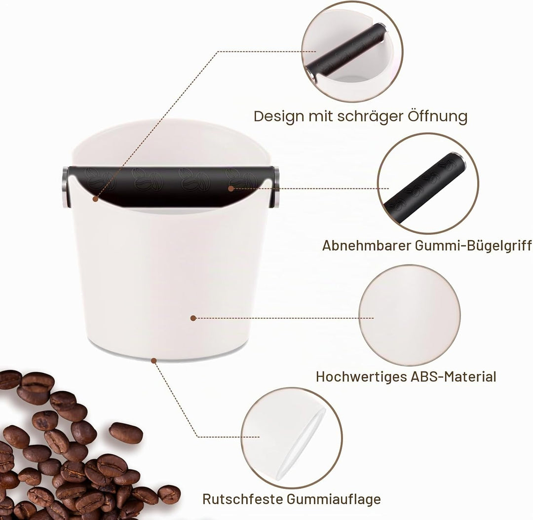 Abklopfbehälter für Siebträger Espresso Abklopfbehälter Kaffeesatz Abschlagbox Knock Box Stossdämpfe